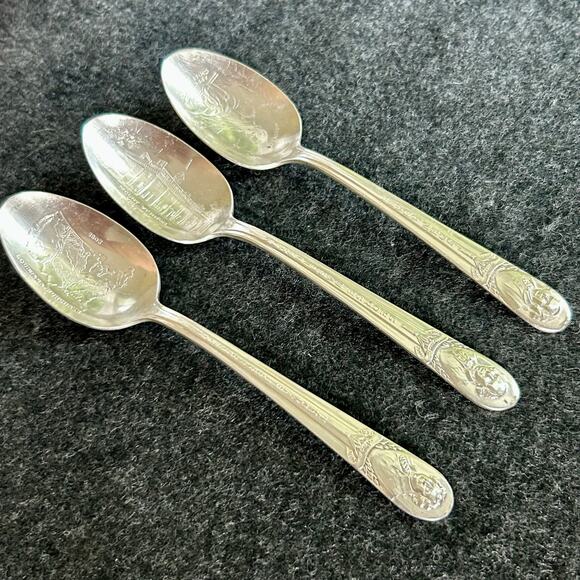 Vintage Statesman Silverplate Spoons – Washington, Jefferson, Adams, Set of 3 - Picture 11 of 12